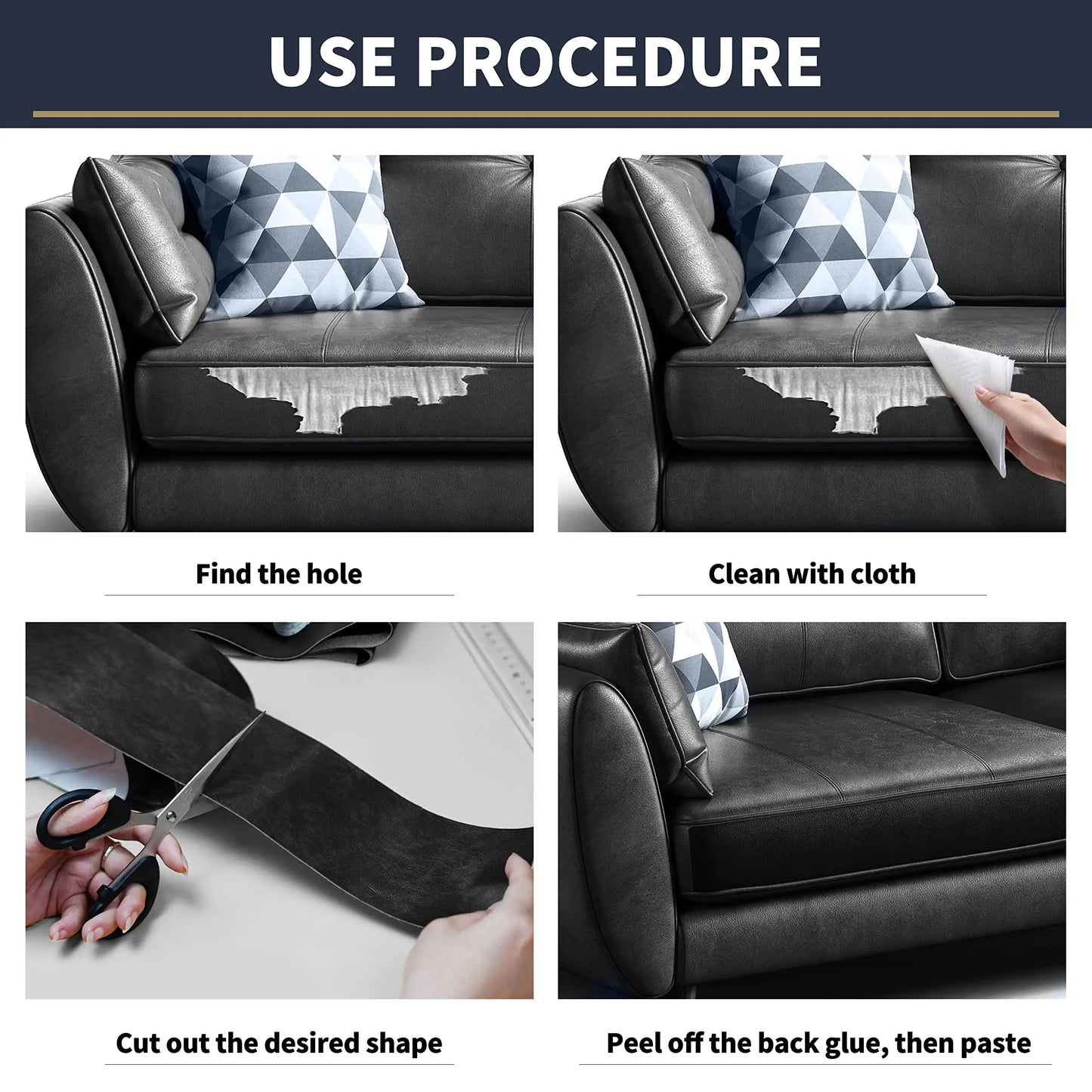 🛠️ Self-Adhesive Leather Repair Patch