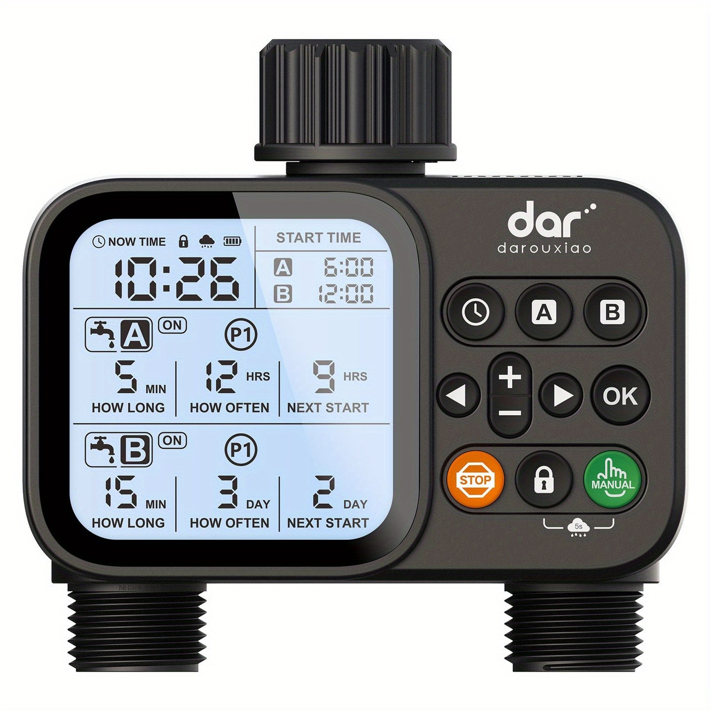🚿 Dual-Zone Smart Water Timer