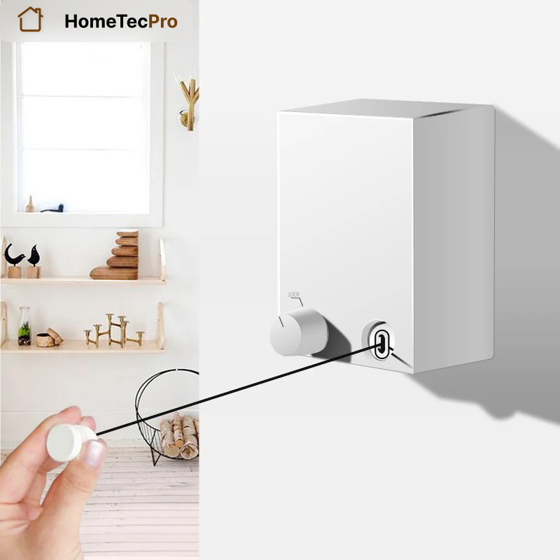 Space -Saver Invisible Retractable Clothesline