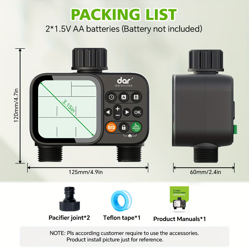 🚿 Dual-Zone Smart Water Timer